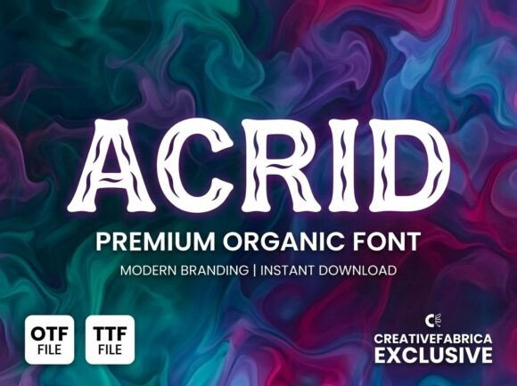Acrid: Elevate Your Creative Projects with a Decorative Display Font