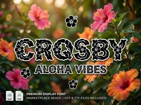 Crosby: A Tropical Typeface for Vibrant Design