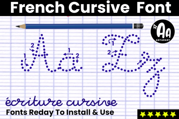 French Cursive Dotted Arrows: A Creative Tool for Learning French Cursive Handwriting
