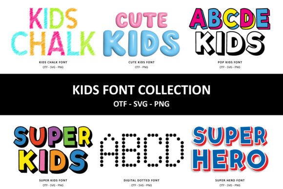 Kids Collection Font Bundle