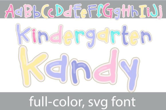 Kindergarten Kandy: A Bouncy, Hand-Drawn SVG Font for Creative Classrooms