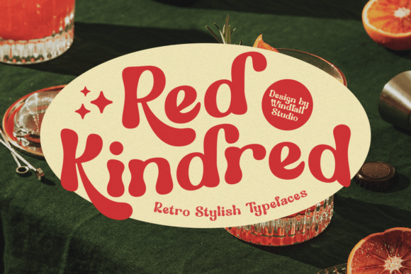 Red Kindred: A Bold Fusion of Retro and Modern Typography